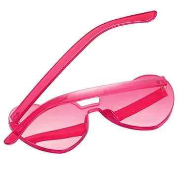 Maxdot Heart Shape Sunglasses Transparent Fun Party Accessory