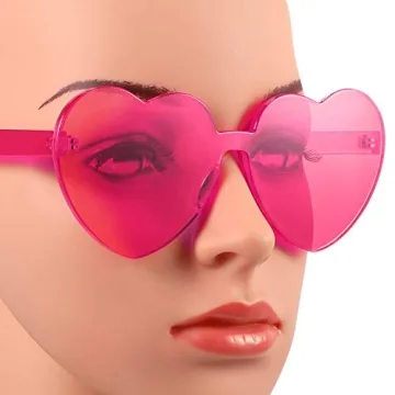 Maxdot Heart Shape Sunglasses Transparent Fun Party Accessory