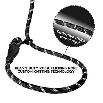 JIMEJV 6 FT Reflective Dog Leash with Poop Bags Comfortable Padded Handle Rope Leash for Puppy Small Medium and Large Dogs Outdoor Walking Playing Exploring