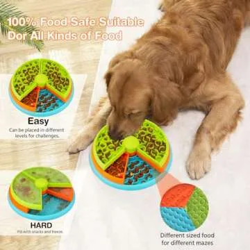 Atdoall Slow Feeder Dog Bowl for Interactive Mealtimes