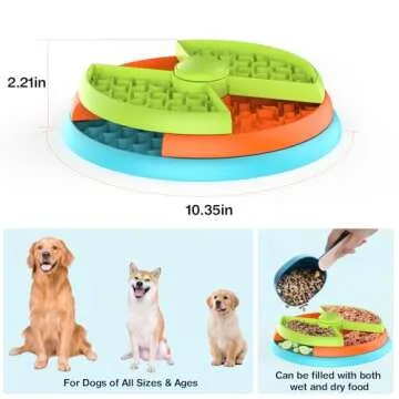 Atdoall Slow Feeder Dog Bowl for Interactive Mealtimes