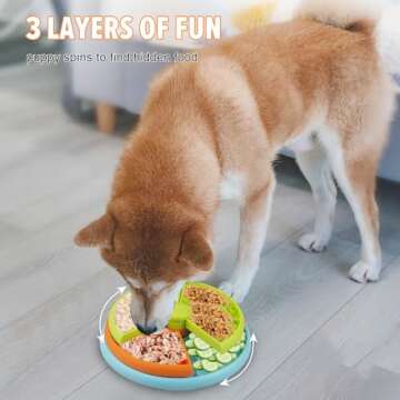 Atdoall Slow Feeder Dog Bowl for Interactive Mealtimes