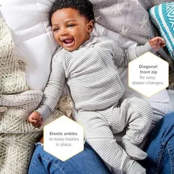Organic Cotton Zip-Front Baby Pajamas for Boys