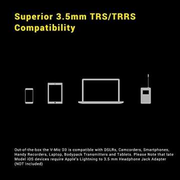 Deity V-Mic D4 Duo Dual Capsule Cardioid Microphone Camera-Mount Shotgun Mic with Rycote Shockmount for DSLR Camcorder Smartphone