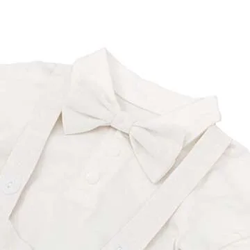 Elegant Baby Boys Tuxedo Suit Set with Bowtie and Shorts