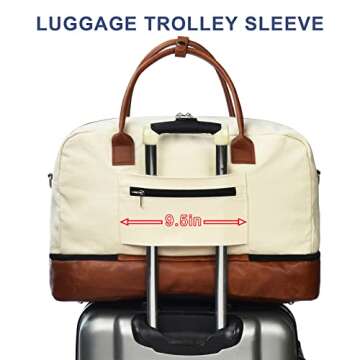 Leatvook Duffle Bag with Toiletry Bag for Travel