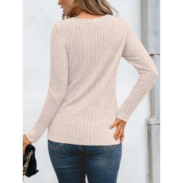 AUTOMET Womens Lace Long Sleeve Fall Sweater Tunic