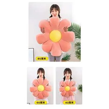 Uewidiod Flower-shaped pillow cushion floor cushion cushion office sedentary tatami car cushion student seat cushion (40cm, Pink)