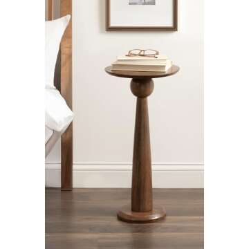 Jakob Vintage Round Side Table - Premium Mango Wood Design