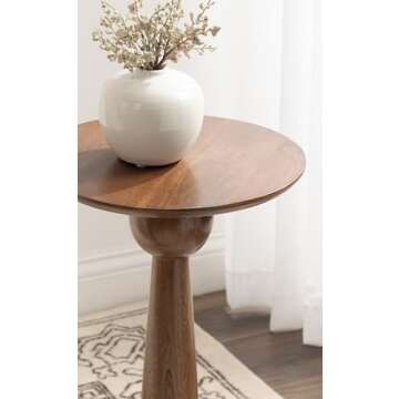 Jakob Vintage Round Side Table - Premium Mango Wood Design