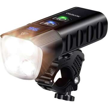 Bright USB Bike Light, 10000 Lumens, Waterproof