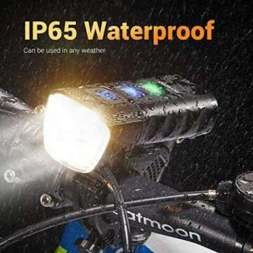 Bright USB Bike Light, 10000 Lumens, Waterproof
