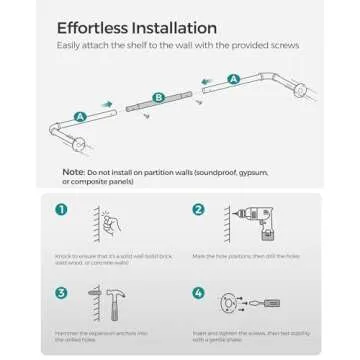 SONGMICS Wall-Mounted Clothes Racks Set of 2, Stylish and Sturdy