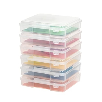 IRIS USA Clear Board Game Organizer Storage Cases 6-Pack
