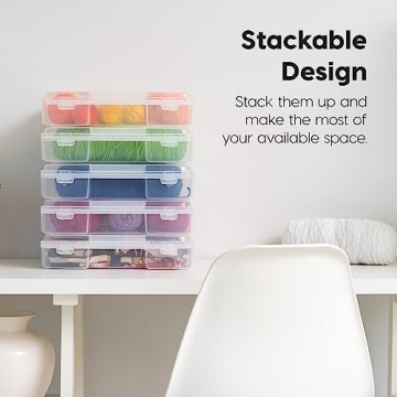 IRIS USA Clear Board Game Organizer Storage Cases 6-Pack