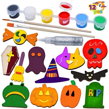 JOYIN Halloween Craft Wooden Magnet Creativity Kit for Kids