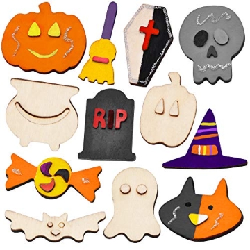 JOYIN Halloween Craft Wooden Magnet Creativity Kit for Kids