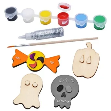 JOYIN Halloween Craft Wooden Magnet Creativity Kit for Kids