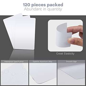 120 ADXCO Sublimation Metal Business Cards for Custom Printing