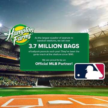 Hampton Farms - USA Grown All-Natural - Fancy Roasted In-Shell Unsalted Peanuts - 5 lb. Bag