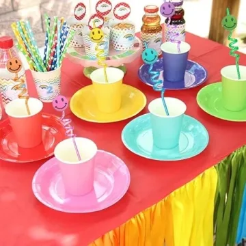 24 Smile Party Decorations Straws for All Celebrations