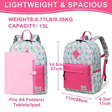 VASCHY Kids Backpack Pineapple Flamingos Toddler Essential