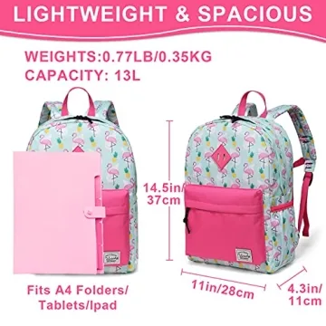 VASCHY Kids Backpack Pineapple Flamingos Toddler Essential