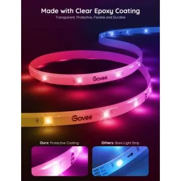 Govee 65.6 feet RGBIC LED Strip Lights for Bedroom, Smart Strip Lights Alexa Compatible, Color Changing LED Lights, Home Decor, 2 Rolls of 32.8 feet