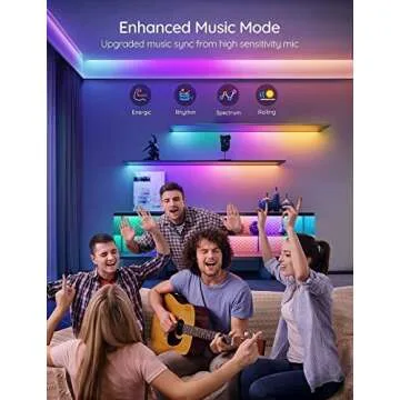 Govee 65.6 feet RGBIC LED Strip Lights for Bedroom, Smart Strip Lights Alexa Compatible, Color Changing LED Lights, Home Decor, 2 Rolls of 32.8 feet