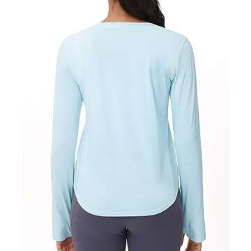 Stylish Women’s Long Sleeve Workout Shirts with Thumb Holes