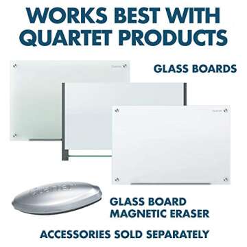 Quartet Glass Board Dry Erase Markers, Premium, Bullet Tip, Black, 12 Pack (79553)