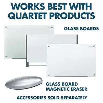 Quartet Glass Board Dry Erase Markers, Premium, Bullet Tip, Black, 12 Pack (79553)