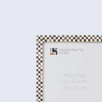 Handicrafts Home Picture Frames - Chic Boho Wall Décor Photo Frame Grey-White, 8" x 10"