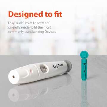 EasyTouch Twist Lancets, 30 G, Box of 100