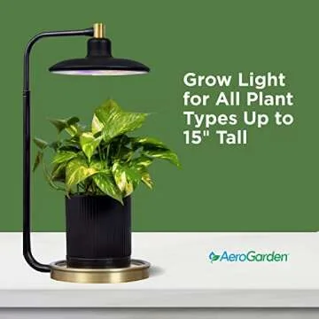 AeroGarden Tabletop Grow Light for Indoor Plants, Grow Live Plants Anywhere in The Home, Adjustable Light Modes, Black