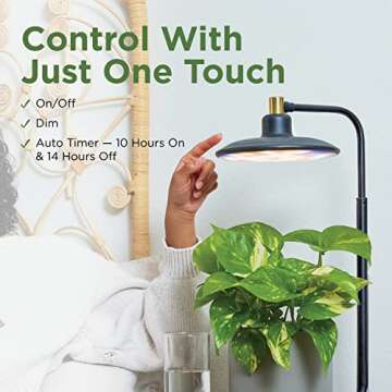 AeroGarden Tabletop Grow Light for Indoor Plants, Grow Live Plants Anywhere in The Home, Adjustable Light Modes, Black