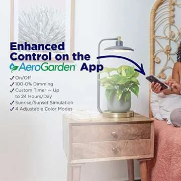 AeroGarden Tabletop Grow Light for Indoor Plants, Grow Live Plants Anywhere in The Home, Adjustable Light Modes, Black