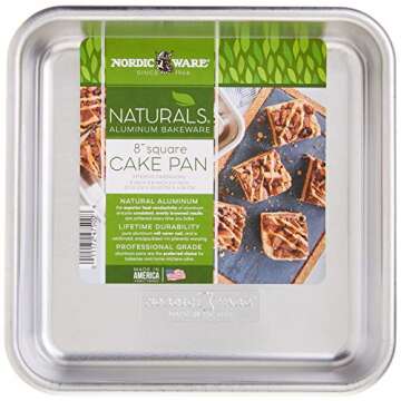 Nordic Ware Naturals Square Cake Pan for Perfect Baking