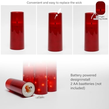 Kakoya Flameless LED Candles Set with Timer