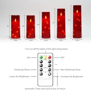Kakoya Flameless LED Candles Set with Timer