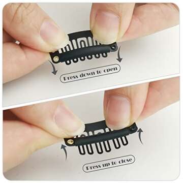 Dreamlover Wig Clips to Secure Wig, Clips for Hair Extensions, 6 Teeth, 30 Pieces