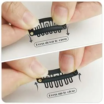 Dreamlover Wig Clips to Secure Wig, Clips for Hair Extensions, 6 Teeth, 30 Pieces