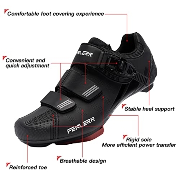FENLERN Men's Cycling Shoes with Delta Cleats, Size 10.5