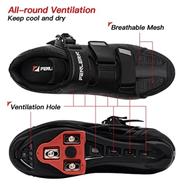 FENLERN Men's Cycling Shoes with Delta Cleats, Size 10.5