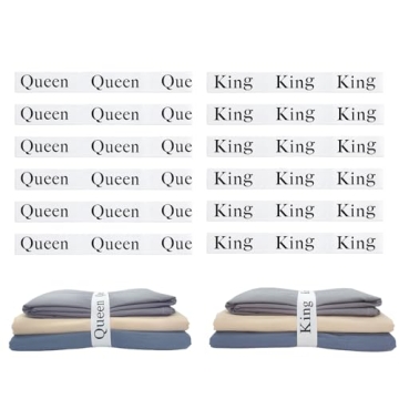 Maletnd 12 Pieces Bed Sheet Organizer Bands, Closet Organization Sheet Straps, Linen Labels Bedding ...