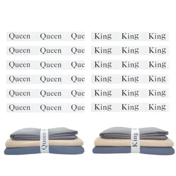 Maletnd 12 Pieces Bed Sheet Organizer Bands, Closet Organization Sheet Straps, Linen Labels Bedding ...