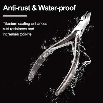 Larbois Cuticle Trimmer with Cuticle Pusher Set Stainless Steel Cutter Professional Cuticle Nipper Remover Extremly Sharp Salon Quality Nail Tools