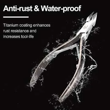 Larbois Cuticle Trimmer with Cuticle Pusher Set Stainless Steel Cutter Professional Cuticle Nipper Remover Extremly Sharp Salon Quality Nail Tools