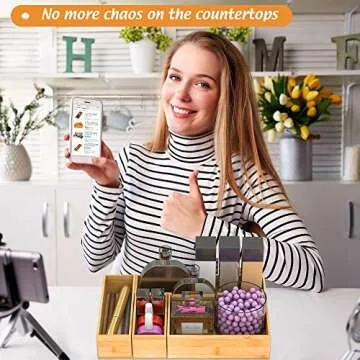 Bambloom Bamboo Drawer Organizer for Stylish Storage