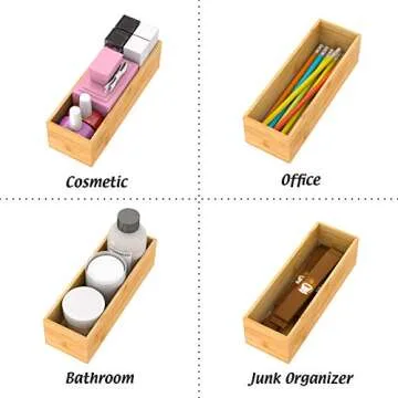 Bambloom Bamboo Drawer Organizer for Stylish Storage